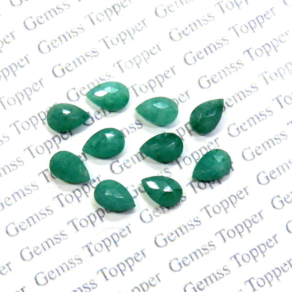 Emerald 9x12 mm Pear Rose Cut
